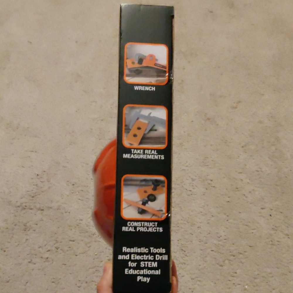 New!17-Piece Junior tools Kids Toy Set Orange realistic tool functions Y2K Retro - Picture 3 of 4